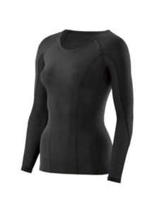 SKINS DNAmic Womens Long Sleeve Top Black/Black